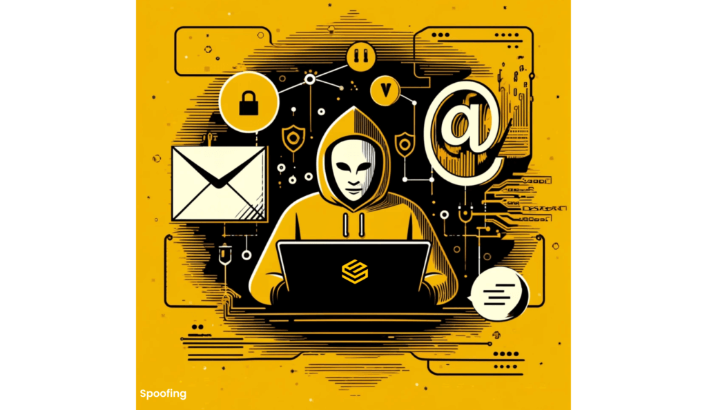 Hacker is bezig met een spoofing e-mail